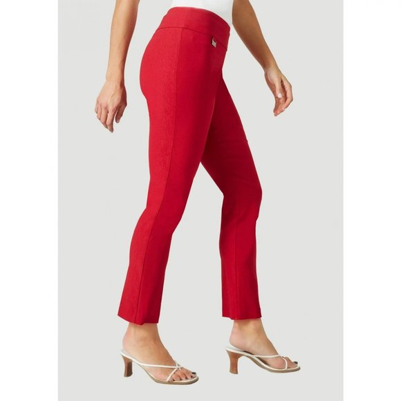 Lisette L - Essentials Slim Ankle Pants Magical Lycra, Style  801 - Red - Size 6 - Picture 3 of 3